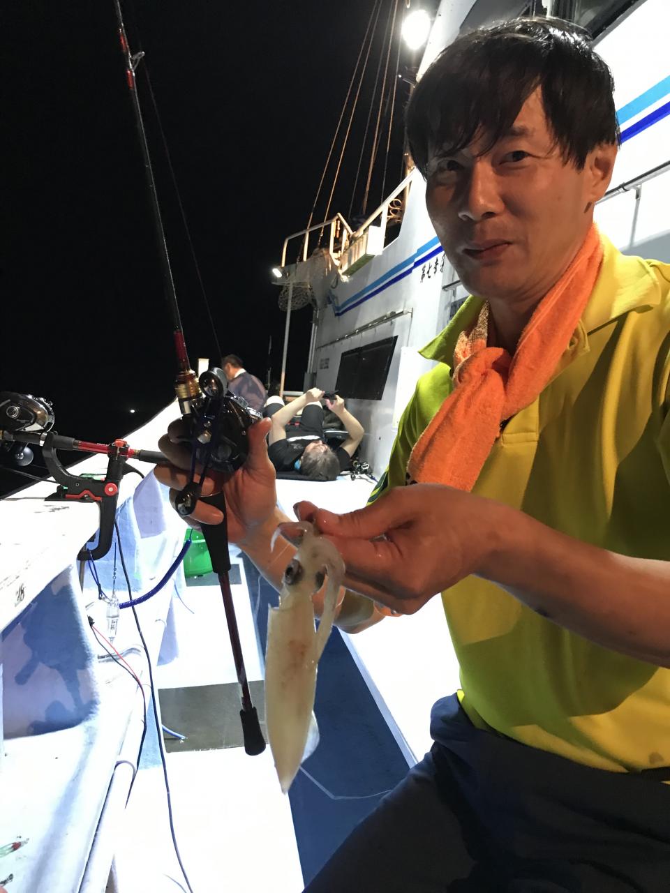 第三幸栄丸 夜イカ ムギ スルメ ムラサキ スジ 船