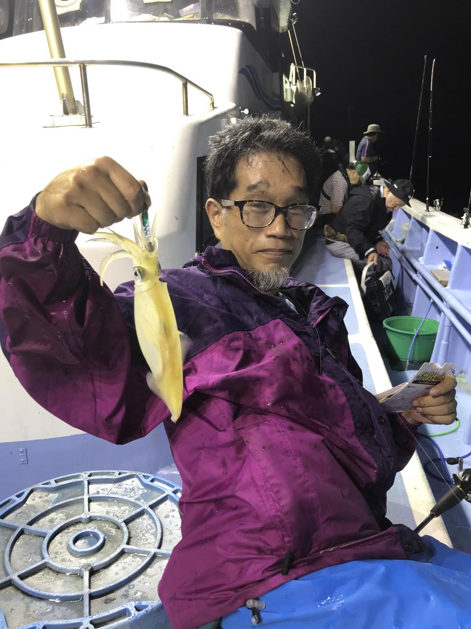 第三幸栄丸 夜イカ ムギ スルメ ムラサキ スジ 船